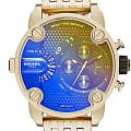 Diesel Diesel Little Daddy DZ7347  DZ7347 кварцевые мужские часы коричневый циферблат, браслет нержавеющая сталь с pvd-покрытием — вид спереди